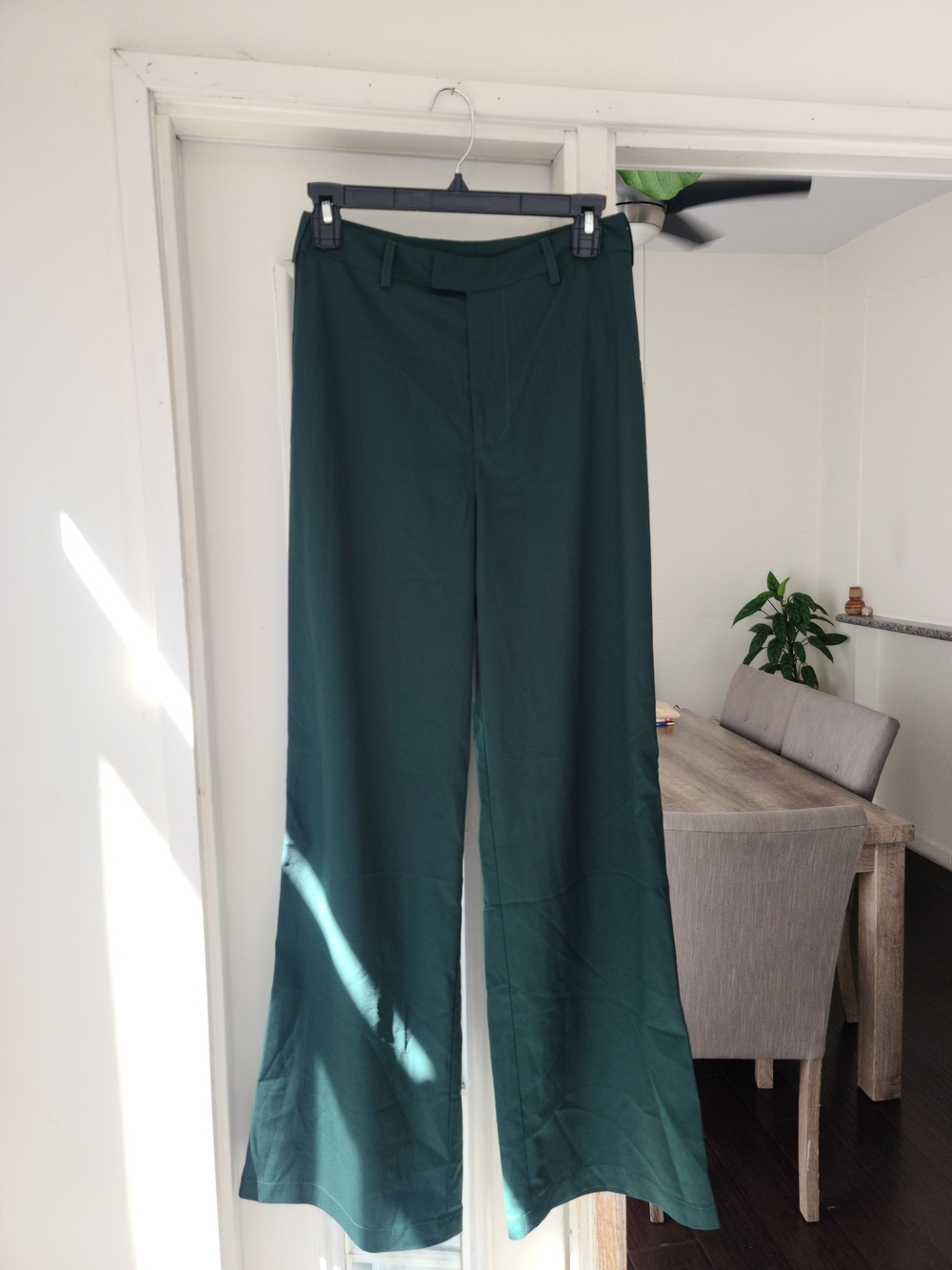 Lulu's Forest Green Wide-Leg Dress Pants